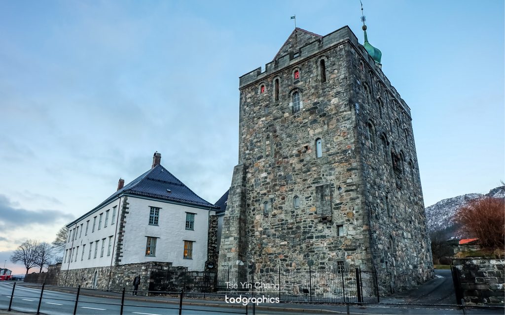 Bergenhus Festning, the city’s fortress has guarded the harbour entrance since at least the 1240s