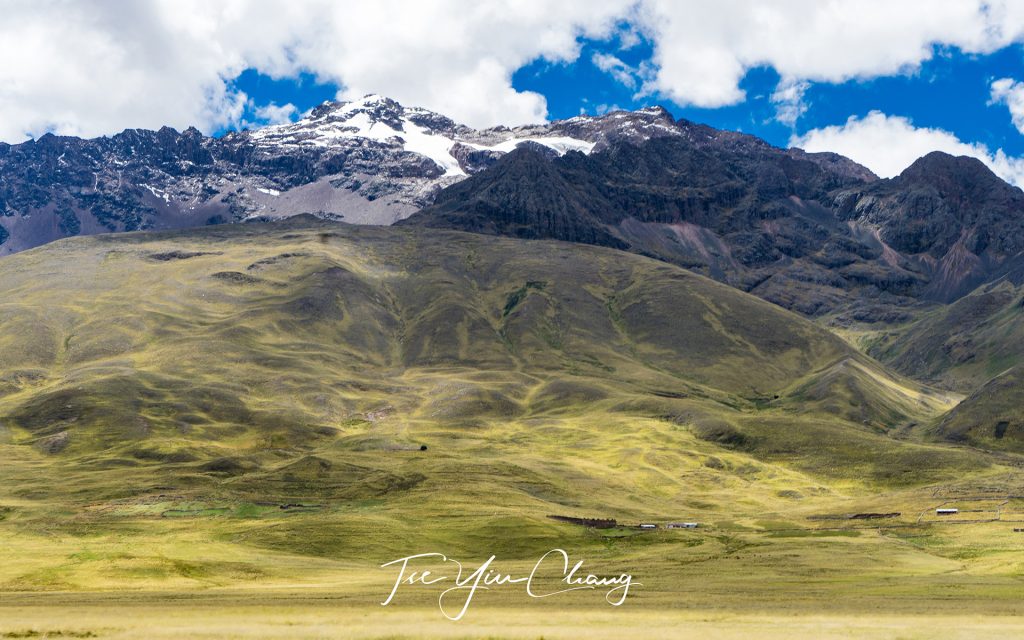 Dramatic white peaks of the Andes