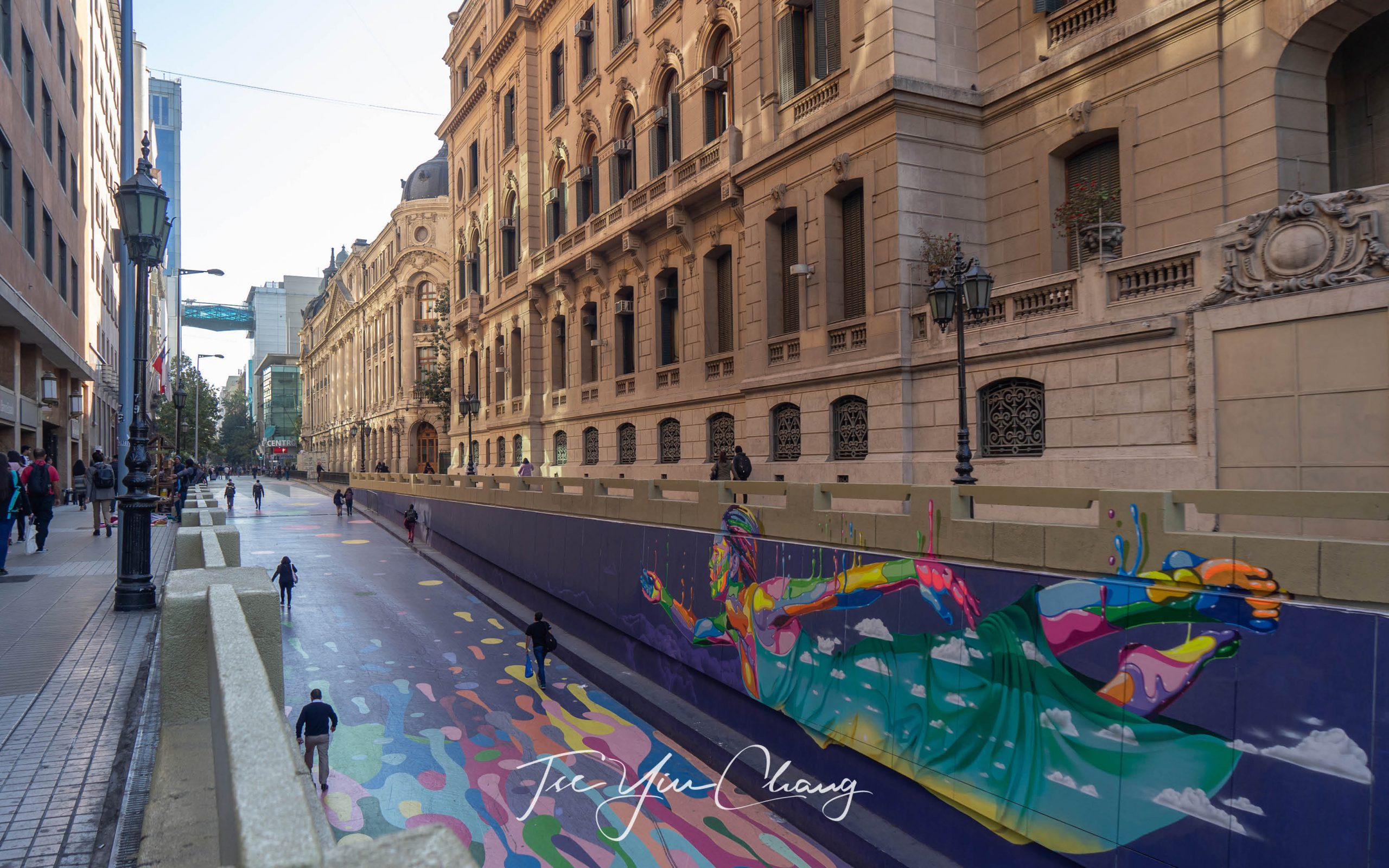 Bandera Street a colorful urban art project titled Paseo Bandera