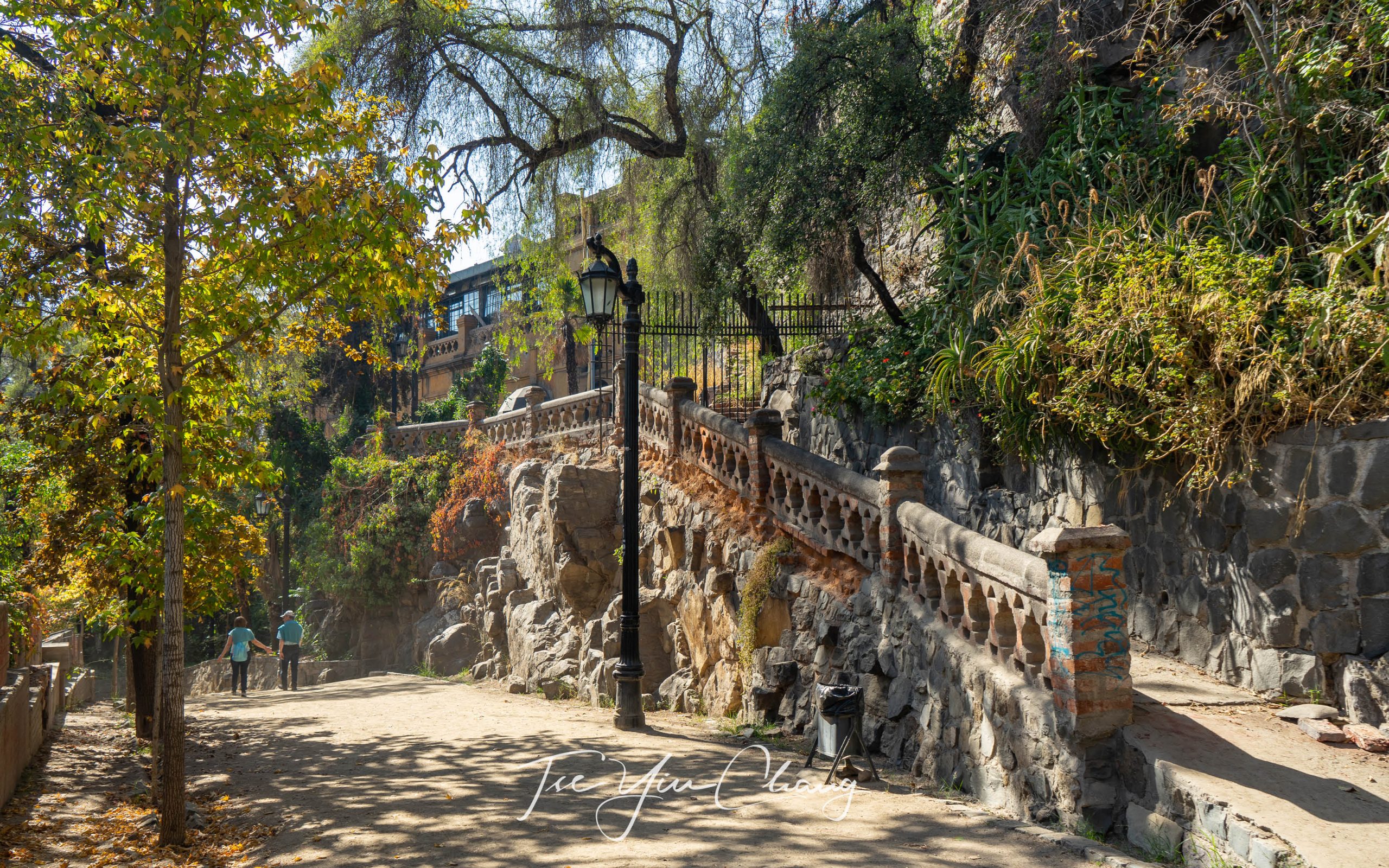 Cerro Santa Lucia is converted to a park and home to several ornate monuments