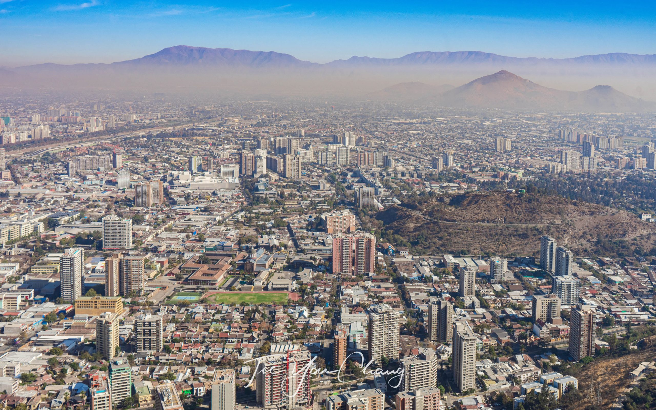 The best views over Santiago are from the peaks and viewpoints of Cerro San Cristobal