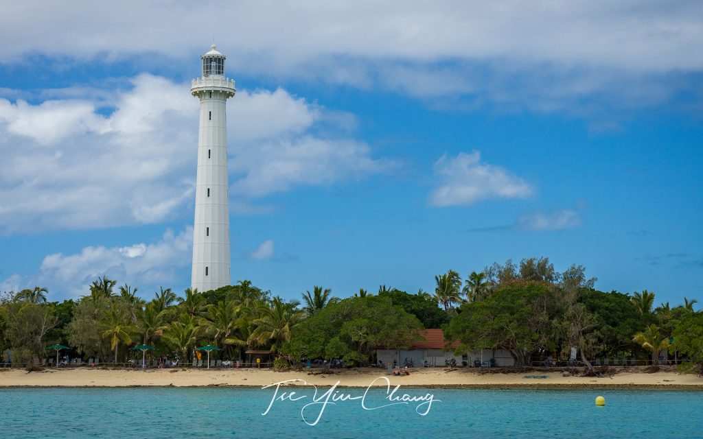 The Amedee Lighthouse is built to guide ships through a gap in the reef and into Noumea